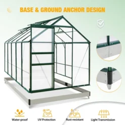 EAGLE PEAK Polycarbonate Aluminum Green House For Backyard Garden -OUTSUNNY Sale Store GUEST 3b335b0d eb43 43e4 a241 2233ac2125f3