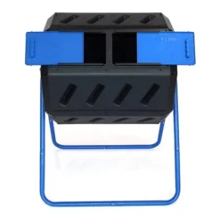 FCMP Outdoor 37 Gallon 8 Sided Plastic Dual Chamber Double Door Tumbling Composter Outdoor Elevated Rotating Garden Compost Bin, Blue/Black -OUTSUNNY Sale Store GUEST 3b873a51 8fd2 4cfd 810f 3fa56e0240f4