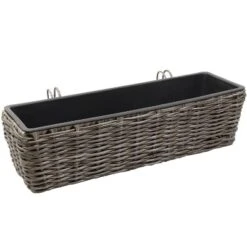 Sunnydaze Decor Sunnydaze Hanging Rectangle Polyrattan Rail Planter With Plastic Liner - 23.5" W X 7.5" D X 6.5" H 18 Sunnydaze Decor Sunnydaze Hanging Rectangle Polyrattan Rail Planter With Plastic Liner - 23.5" W X 7.5" D X 6.5" H -OUTSUNNY Sale Store GUEST 3bcea665 40b2 4a86 ae0a d32f9d6a3d3c