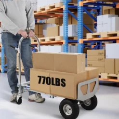 Folding Hand Truck,3-in-1 Aluminum Dolly Cart With Wheels,770 LBS Capacity Heavy Duty Hand Trucks For Transport And Moving -OUTSUNNY Sale Store GUEST 3c54dbc5 e299 400d 93ff 10e836527775