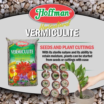Hoffman Horticultural Vermiculite Lightweight Garden Soil Conditioner For Aeration And Moisture Retention 4 Hoffman Horticultural Vermiculite Lightweight Garden Soil Conditioner For Aeration And Moisture Retention - Image 4
