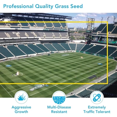 Barenbrug Turf Blue Healthy Grass Technology Lawn Seed Blend With Yellow Jacket Seed Coating, Heavy-Traffic HGT Grass Seed Mix For All Climates, 25lb 3 Barenbrug Turf Blue Healthy Grass Technology Lawn Seed Blend With Yellow Jacket Seed Coating, Heavy-Traffic HGT Grass Seed Mix For All Climates, 25lb - Image 3