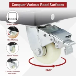 Steel Panel Truck, 1500 Lbs Panel Dolly Cart With 4 Inch Swivel Casters, Heavy Duty Drywall Sheet Cart For Warehouse, Black -OUTSUNNY Sale Store GUEST 426801cf 1bda 4034 b56a eac99078ee2c