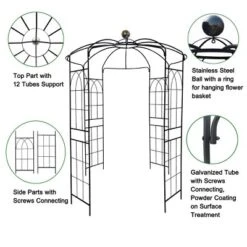 Lorna 81.3''x114.2''Arch MetalGarden Trelli, Birdcage Shape Pergola Pavilion For Wedding Ceremony, Outdoor Furniture Near Me - The Pop Home 12 Lorna 81.3''x114.2''Arch MetalGarden Trelli, Birdcage Shape Pergola Pavilion For Wedding Ceremony, Outdoor Furniture Near Me - The Pop Home -OUTSUNNY Sale Store GUEST 4335c9c8 7f41 4c63 aafb 093050706567