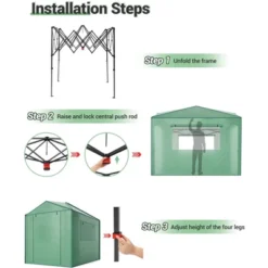 Portable Greenhouse For Indoor & Outdoor Plants, 6x8ft Durable PE Cover Pop-Up Green House Kit -OUTSUNNY Sale Store GUEST 4369b6f7 0227 4cfc 9dae 2cd881dd639e