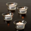 50pc Citronella Tealight Candles White - Stonebriar Collection: Repels Insects, Ideal For Outdoor Use & Poolside