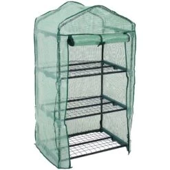 Sunnydaze Decor Sunnydaze Outdoor Portable Growing Rack 3-Tier Greenhouse With Roll-Up Door - 3 Shelves - Green -OUTSUNNY Sale Store GUEST 445e2ff5 35e0 47ee aa92 855f17dd1eb9