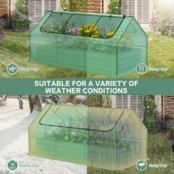 Aoodor 6 X 3 X 1 Ft Raised Garden Bed With Mini Greenhouse Kit, Metal Planter Box With 2 Roll-Up Zipper Doors For Vegetables, Herbs, And Flowers 12 Aoodor 6 X 3 X 1 Ft Raised Garden Bed With Mini Greenhouse Kit, Metal Planter Box With 2 Roll-Up Zipper Doors For Vegetables, Herbs, And Flowers -OUTSUNNY Sale Store GUEST 45c5c89b 6246 4669 8504 ab49c69026f8