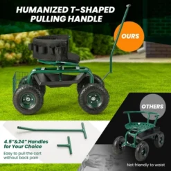Costway Rolling Garden Cart Outdoor Gardening Workseat With Adjustable Height &Tool Storage 14 Costway Rolling Garden Cart Outdoor Gardening Workseat With Adjustable Height &Tool Storage -OUTSUNNY Sale Store GUEST 47531cdb 362d 4eb1 a849 062bd34c289e