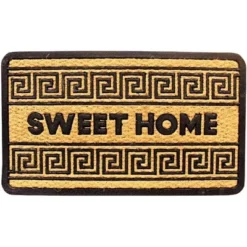 LIVEVIE Sweet Home Rubber Coir Doormat – 18x30", Durable, Anti-Skid Entry Mat For Indoor/Outdoor Use, Traps Dirt & Moisture.