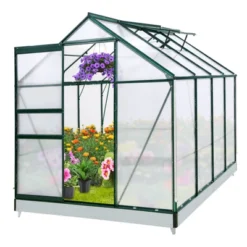 EAGLE PEAK Polycarbonate Aluminum Green House For Backyard Garden -OUTSUNNY Sale Store GUEST 490527ee 4fe0 4ca3 8c44 2e22c71dc839
