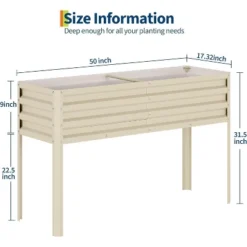 Raised Garden Bed With -Watering Reservoir - Tall Elevated Square Planter Box For Vegetables/Herbs, Heavy Duty Steel Panels & Drainage -OUTSUNNY Sale Store GUEST 49516dba dc86 4517 9644 c49ed09488dd