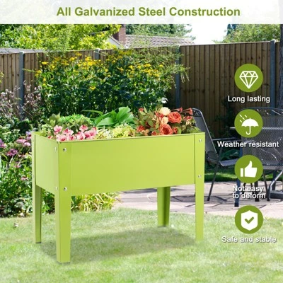 Tangkula Outdoor Elevated Garden Plant Stand Raised Garden Bed With Legs For Indoor And Outdoor Use 25" X13" X 18.0" 5 Tangkula Outdoor Elevated Garden Plant Stand Raised Garden Bed With Legs For Indoor And Outdoor Use 25" X13" X 18.0" - Image 5