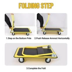 Heavy Duty Foldable Platform Hand Truck, Rolling Push Cart Dolly, Portable Moving Cart For Storage -OUTSUNNY Sale Store GUEST 4c81a3ee dd1c 4b23 ae06 6db328ab4ddc