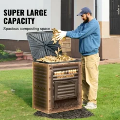 VEVOR Garden Compost Bin 80 Gal, BPA Free Composter, Large Capacity Outdoor Composting Bin With Top Lid And Bottom Door, Easy Assembling -OUTSUNNY Sale Store GUEST 4d02dc1a c20d 4980 b614 9d949878df0f