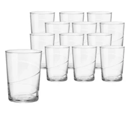 Bormioli Rocco Bodega Swirl Gin Fizz Glasses - Set Of 12, Spiral Design Tumblers With Secure Edge Reinforced Rims - Dishwasher Safe -OUTSUNNY Sale Store GUEST 4ee5e69c 8e3c 41d1 8344 e5e2f716c8df