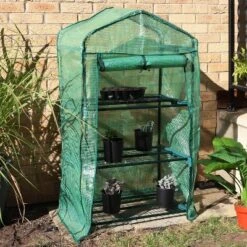 Sunnydaze Decor Sunnydaze Outdoor Portable Growing Rack 3-Tier Greenhouse With Roll-Up Door - 3 Shelves - Green -OUTSUNNY Sale Store GUEST 4ef4e3d2 0c7b 4b1e bf24 d44e02539502