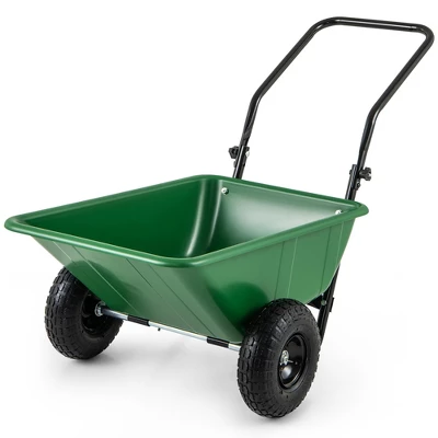 Tangkula Dual-Wheel Wheelbarrow W/ Pneumatic Tires 330 LBS Load Capacity 21 Gal Volume 10 Tangkula Dual-Wheel Wheelbarrow W/ Pneumatic Tires 330 LBS Load Capacity 21 Gal Volume - Image 10
