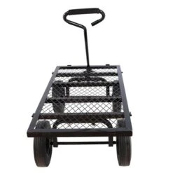 FURNIinspire Wheelbarrows And Lawn Carts Solid Wheels Tools Cart Wagon Cart, Metal Lawn Cart For Picnic, Shopping, Black, 37“*19"*45" -OUTSUNNY Sale Store GUEST 4fa33589 5b4b 4cd4 b06c 71d0429bb4b1