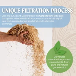 HealthiStraw GardenStraw All-Natural, Clean, Sustainable Garden Straw Mulch For Gardens And Grass Seeding