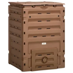 Outsunny 120 Gallon Compost Bin, Large Composter With 80 Vents And 2 Sliding Doors, Lightweight & Sturdy -OUTSUNNY Sale Store GUEST 523bdf7e 8bdc 463e 8af2 cb5a6d1eea53