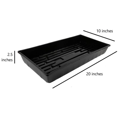 SUNPACK 10" X 20" Mega Plastic Seed Starting Tray, 2.5" 5 SUNPACK 10" X 20" Mega Plastic Seed Starting Tray, 2.5" - Image 5