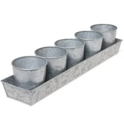 Gardener's Supply Company Galvanized Herb Planters With Rectangular Tray | Includes 5 Vintage Farmhouse Planters 4" Diameter | Perfect For Indoor 5 Gardener's Supply Company Galvanized Herb Planters With Rectangular Tray | Includes 5 Vintage Farmhouse Planters 4" Diameter | Perfect For Indoor -OUTSUNNY Sale Store GUEST 59700c4f 8287 47b7 b7ac 17b5239dd0c9