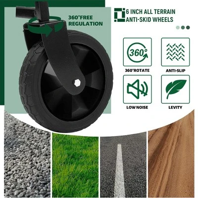 KTMBDW Collapsible Foldable Wagon Cart Beach Wagon Heavy Duty Utility Cart Utility Wagon Grocery Cart For Camping With 3pcs Plastic Liner Bag /Cover 6 KTMBDW Collapsible Foldable Wagon Cart Beach Wagon Heavy Duty Utility Cart Utility Wagon Grocery Cart For Camping With 3pcs Plastic Liner Bag /Cover - Image 6