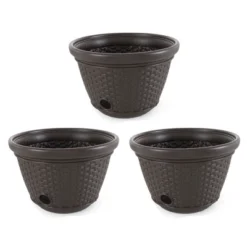 Suncast Plastic Wicker Garden Watering Hose Caddy Outdoor Storage Hideaway Holder Pot For 100 Foot Long Hoses With 4 Drain Holes, Java (3 Pack) 11 Suncast Plastic Wicker Garden Watering Hose Caddy Outdoor Storage Hideaway Holder Pot For 100 Foot Long Hoses With 4 Drain Holes, Java (3 Pack) -OUTSUNNY Sale Store GUEST 5b5e32e2 d1aa 4d8e 926b c9a285694c5f