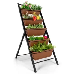 Costway 5-tier Vertical Garden Planter Box Elevated Raised Bed W/5 Container -OUTSUNNY Sale Store GUEST 5c4f90d1 fc12 49e8 a00f 4eed1dd9479f