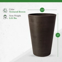 Algreen 16130 Valencia 12 X 18 Inch Round Taper Recycled Planter Pot, Chocolate 6 Algreen 16130 Valencia 12 X 18 Inch Round Taper Recycled Planter Pot, Chocolate -OUTSUNNY Sale Store GUEST 5cc217c4 485e 407d a054 44dd2c2445cc