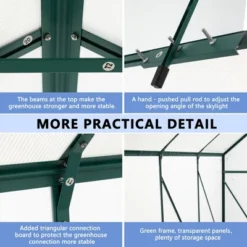 Chery Life Green-6 X 8 FT Outdoor Patio Greenhouse -OUTSUNNY Sale Store GUEST 5e0b7cfa f1f3 44ea 9b6c 56698b18ef58