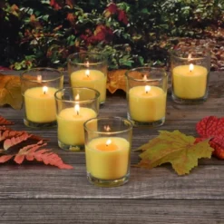 LumaBase Citronella Votive Candles In Clear Glass Holders - Set Of 12 -OUTSUNNY Sale Store GUEST 5eea359b 0be5 41e3 850c 1fb5a27036e7