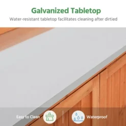 Yaheetech Outdoor Garden Potting Bench Table With Cabinet -OUTSUNNY Sale Store GUEST 622e7e34 1e2f 4fdf af8b 894f80c43c75
