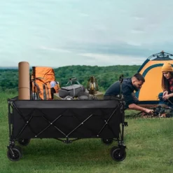 51-inch Extended Heavy-Duty Foldable Utility Wagon - 480lbs Capacity, Patented Ultra-Stable Frame, 1:6 Space-Saving Fold & 7" All-Terrain Wheels -OUTSUNNY Sale Store GUEST 62cca1bb cfcf 4474 b3ee 4e0221f4689f