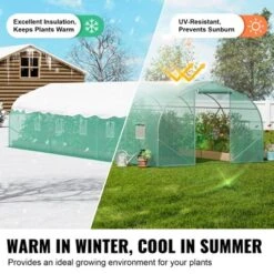 VEVOR Walk-in Tunnel Greenhouse, 29.5x9.8x6.6 Ft Hoop House Greenhouse Tunnel With Galvanized Steel Frame, PE Cover, Roll-up Zipper Door, 12 Windows 11 VEVOR Walk-in Tunnel Greenhouse, 29.5x9.8x6.6 Ft Hoop House Greenhouse Tunnel With Galvanized Steel Frame, PE Cover, Roll-up Zipper Door, 12 Windows -OUTSUNNY Sale Store GUEST 6319b951 5f30 44c8 8872 2caaeee61f61