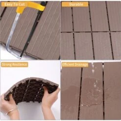 Plastic Interlocking Deck Tiles, 12.00"x12.00" (Pack Of 44). Patio, Outdoor Waterproof, All-weather For Garden -OUTSUNNY Sale Store GUEST 63374880 2498 4538 95fc 761dbe5dfc1f