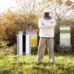 VINGLI Upgraded Electric 4 Frame Honey Extractor, Stainless Steel Honeycomb Spinner Drum With Adjustable Height Stands -OUTSUNNY Sale Store GUEST 65e00b1f fcca 4bc7 8bf8 ae71b650b825