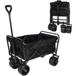100L Collapsible Folding Beach Wagon Cart With 220Lbs Large Capacity, Wagons Carts Heavy Duty Foldable With Big Wheels For Sand, Garden, Camping 22 100L Collapsible Folding Beach Wagon Cart With 220Lbs Large Capacity, Wagons Carts Heavy Duty Foldable With Big Wheels For Sand, Garden, Camping -OUTSUNNY Sale Store GUEST 670ba58e d66b 4f1b a298 19a32f8bc569