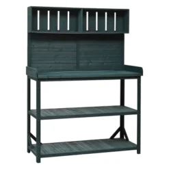 65" Wood Outdoor Potting Bench, 3-Tier Garden Shed Storage Shelves, Flower Display Rack Plant Stand Workstation-The Pop Home -OUTSUNNY Sale Store GUEST 6c7bc679 233b 4a83 b2a1 11cf93cf846c
