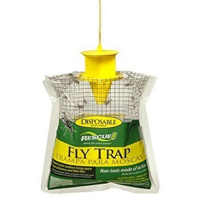 RESCUE! FTD Non-Toxic Disposable Fly Trap HJJK (Pack Of 4) 1 RESCUE! FTD Non-Toxic Disposable Fly Trap HJJK (Pack Of 4)