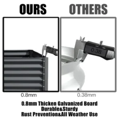 Metal Raised Garden Bed Kit, 8x4x1ft Outdoor Large Planter Raised Beds, Outdoor Garden Beds Raised Garden Boxes For Gardening Vegetables Flowers -OUTSUNNY Sale Store GUEST 6f13416f 5839 44e4 bfa1 98d7c9414cbd