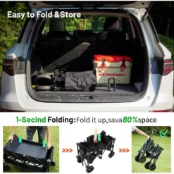 MaseiKar Collapsible Foldable Wagon With 300lbs Weight Cart Heavy Duty Folding Beach Wagon Cart With Wheels And Adjustable Handle For Camping, Garden -OUTSUNNY Sale Store GUEST 737d22fa 0271 43c6 8e1e d275169c7d70