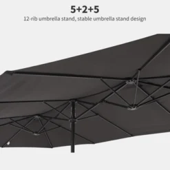COZONY 15ft Double-Side Patio Umbrella - Extra Large Outdoor Market Umbrella With Crank & Ventilation -OUTSUNNY Sale Store GUEST 73d97760 1fda 403d a189 d889d7a2da74