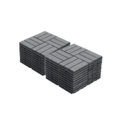 20 PCS Interlocking Deck Tiles Checker Pattern, 12" X 12" Square Light Gray Acacia Hardwood Outdoor Flooring -OUTSUNNY Sale Store GUEST 7509a70e 3e4d 4280 8fba 003e9f1a9766