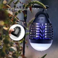 Dartwood Outdoor Bug Zapper - Waterproof, USB Rechargeable And Battery Powered Mosquito Killer, Insect Trap And Fly Swatter -OUTSUNNY Sale Store GUEST 750b0040 e554 4bfb 892e 28ac4e40a759 1