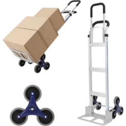 Heavy Duty 2-in-1 Aluminum Hand Truck With Stair Climbing Triangle Wheels – 650 Lb Capacity Convertible Dolly With Dual Handles -OUTSUNNY Sale Store GUEST 760d5487 c5f8 4582 bea4 1d0b9d5dfb10