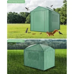 Portable Greenhouse For Indoor & Outdoor Plants, 6x8ft Durable PE Cover Pop-Up Green House Kit -OUTSUNNY Sale Store GUEST 78488cf3 604b 4724 8a3b 7fc55dbb07d8