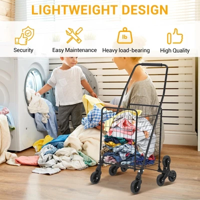 Utility Cart, Heavy Duty 110LB Capacity Folding Cart - Stair-Climbing 360¡ã Wheels For Groceries/Laundry/Multi-Floor Transport 5 Utility Cart, Heavy Duty 110LB Capacity Folding Cart - Stair-Climbing 360¡ã Wheels For Groceries/Laundry/Multi-Floor Transport - Image 5