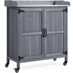 Yaheetech Outdoor Garden Potting Bench Table With Cabinet -OUTSUNNY Sale Store GUEST 7967dd01 152b 4d16 8aab 69cbb4e6f6a1